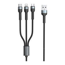 BestBatt кабель Remax RC-124th-Black 3-in-1 Micro/Lightning/Type-C (1.2 m) 3.1 A (Jany Series)