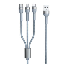 BestBatt кабель Remax RC-124th-Silver 3-in-1 Micro/Lightning/Type-C (1.2 m) 3.1 A (Jany Series)
