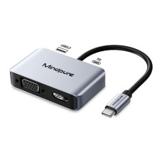 BestBatt Type-C - HDMI + VGA + USB 3.0 + PD 4-в-1 адаптер Mindpure (HU016)