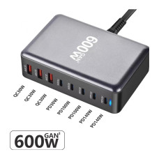 BestBatt 600W GaN 8-портова зарядна станція Mindpure з PD швидкою зарядкою
