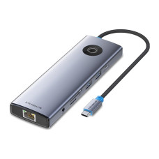 Type-C док-станція Mindpure 10-в-1 (HU011) з HDMI, VGA, RJ45, аудіо, SD/TF та PD-заряджанням