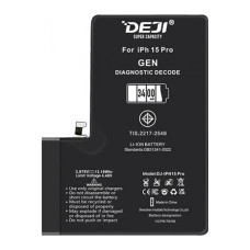   адаптивна батарея (3400 mAh) для iPhone 15 Pro (DEJI) |розпізнається iOS як оригінал | не потребує прошивки