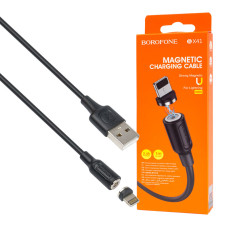 Кабель BOROFONE BX41 Amiable magnetic USB to iP, 2.4A, 1m, Black