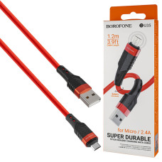 Кабель BOROFONE BU35 Micro 1,2m, red (6974443385311)