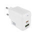 Зарядное устройство BOROFONE BAS45A, 1USB-C/1USB, PD/QC, 30W, white (6941991113871)