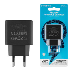Зарядное устройство BOROFONE BAS13A, Erudite, PD20W, Black