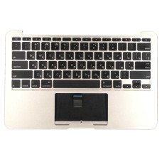 Клавиатура для ноутбука Apple MacBook Air (A1370) 2010+ Black, (Silver TopCase), RU (горизонтальный энтер)