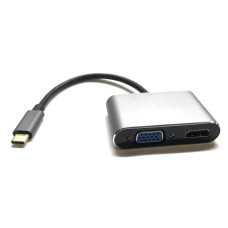 Конвертер USB Type C - to - HDMI / VGA переходник MacBook iMac MHL