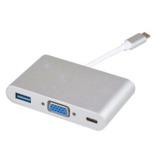 Конвертер USB Type C - to - VGA / USB 3.1 / TYPE-C переходник MacBook iMac