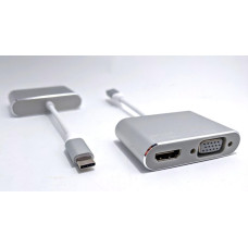 Конвертер USB Type C - to - VGA / HDMI  переходник MacBook iMac MHL