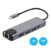 Переходник Type-C to HDMI Lan RJ45 2xUSB3.0 USB-C