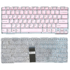 Клавиатура для ноутбука Sony (SVE14A) Pink, с подсветкой (Light), (No Frame) RU