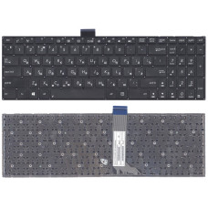 Клавиатура для ноутбука Asus (X502) Black, (No Frame), RU (горизонтальный энтер)