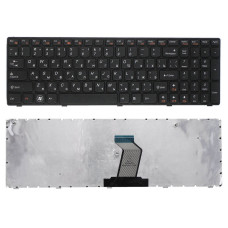 Клавиатура для ноутбука Lenovo IdeaPad (Z560, Z565, G570, G770) Black, (Black Frame), RU