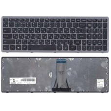 Клавиатура для ноутбука Lenovo IdeaPad Flex 15, G500S, G505, G505A, G505G, G505S, S500, S510, S510p, Z510, Black, (Silver Frame), RU