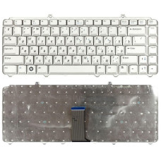 Срібляста клавіатура для ноутбуків Dell Inspiron 1420/1525/1540 та Vostro 1400/1500, розкладка RU/EN