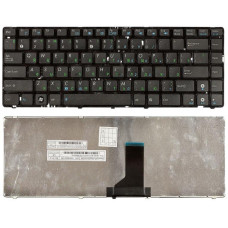 Клавіатура для ноутбуків Asus UL30, K42, K43, X42 — чорна, з чорною рамкою, розкладка RU