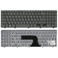 Клавиатура для ноутбука Dell Inspiron (3521, 5521, 3537, 5537) Black, (Black Frame), RU