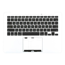 Клавиатура для ноутбука Apple MacBook Pro (A1425) Black, (Silver TopCase), RU (горизонтальный энтер)