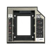 Карман для 2.5" SATA HDD, SSD h=12.7mm, устанавливается вместо SATA-привода ноутбука, Second HDD Caddy Optibay, матовый