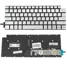 Клавиатура для ноутбука DELL (Inspiron: 5390, 5490, 7490) rus, silver, без фрейма, подсветка клавиш (ОРИГИНАЛ)