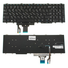 Клавиатура для ноутбука DELL (Precision: 7530, 7730), rus, black, без фрейма