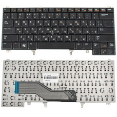 Клавиатура для ноутбука DELL (Latitude: E5420, E6320, E6330, E6430) rus, black, без джойстика (без платки)