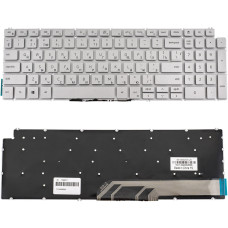 Клавиатура для ноутбука DELL (Inspiron: 5584), rus, silver, без фрейма