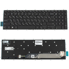 Клавиатура для ноутбука DELL (Inspiron: 7566, 7567) rus, black, без фрейма, подсветка клавиш (ОРИГИНАЛ)