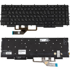 Клавиатура для ноутбука DELL (Inspiron: G7 7700) rus, black, без фрейма, подсветка клавиш (RGB)