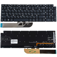 Клавиатура для ноутбука DELL (Inspiron: 5584), rus, gray, без фрейма, подсветка клавиш