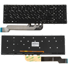 Клавиатура для ноутбука DELL (Inspiron: 7566, 7567) ukr, black, без фрейма, подсветка клавиш