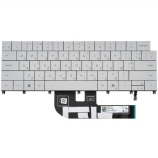 Клавиатура для ноутбука DELL (XPS: 9440) ukr, white, подсветка клавиш (ОРИГИНАЛ)