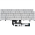 Клавиатура для ноутбука DELL (XPS: 9440) ukr, white, подсветка клавиш (ОРИГИНАЛ)