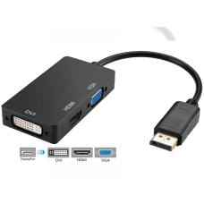 Переходник конвертер DisplayPort to HDMI DVI VGA 3 IN 1