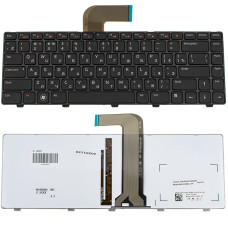Клавиатура для ноутбука DELL (Inspiron: 5520, M4110, M5040, M5050, N4110, N5040, N5050, Vostro: 1540, 3550, XPS: L502) rus, black, подсветка клавиш