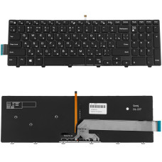 Клавиатура для ноутбука DELL (Inspiron: 3541, 3542, 3543, 5542, 5545, 5547) rus, black, подсветка клавиш