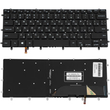 Клавиатура для ноутбука DELL (XPS: 15 9550) rus, black, без фрейма, подсветка клавиш