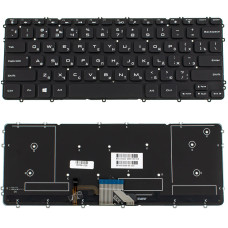 Клавиатура для ноутбука DELL (XPS: 15 9530, Precision: M3800) rus, black, без фрейма, подсветка клавиш
