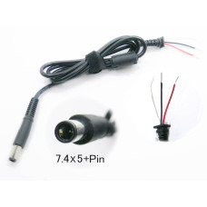DC-кабель 7.4×5.0+Pin для DELL (45W/65W/90W/120W), 3 дроти, від БЖ до ноутбука