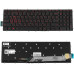 Клавиатура для ноутбука DELL (Inspiron: 7566, 7567) rus, black, без фрейма, подсветка клавиш RED (ОРИГИНАЛ)
