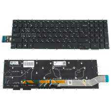 Клавиатура для ноутбука DELL (Gamming G: 3590, 5590) rus, black, без фрейма, подсветка клавиш RGB (ОРИГИНАЛ)