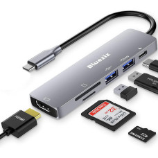 Переходник DEX Type-C to Type c HDMI + SD card + USB3.0*2 6 in 1