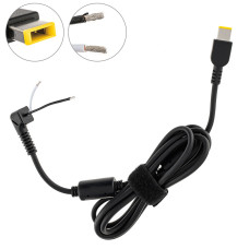Оригинальный DC кабель питания для бп LENOVO 230W USB+pin, сопротивление 4.6 ком !!!,  2 провода (2x1.5мм), L-Образный вход в БП, 2 ферритовых кольца, длина 170см, (Square 5 Pin DC Plug) (от бп к ноутбуку)