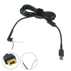 Оригинальный DC кабель питания для бп LENOVO 90W USB+pin, сопротивление 550 ом !!!,  2 провода (2x1мм) (Square 5 Pin DC Plug) (от бп к ноутбуку)