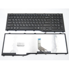 Клавіатура чорна з рамкою для Fujitsu Lifebook AH532, A532, N532, NH532 (RU)