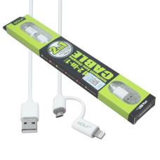 Кабель GOLF GC-20, Lightning and microUSB (2in1)