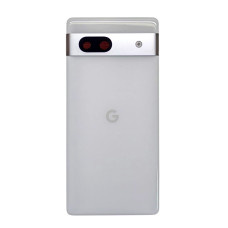 Задняя крышка для Google Pixel 7a белая (оригинал Китай, со стеклом камеры)