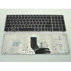 Клавіатура для HP ProBook 6560B/6565B/6560P та EliteBook 8560P/8570P/8560B — RU, чорна, із срібною рамкою та PointStick, Original