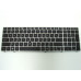 Клавіатура для HP Probook 6560B, 6565B, 6560P, EliteBook 8560P, 8570P, 8560B (RU Black c рамкою Silver і PointStick) оригінал